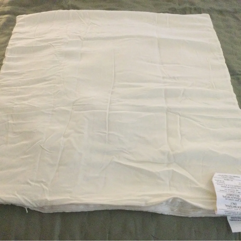 Pottery Barn Ivory Silk Euro Pillow Sham